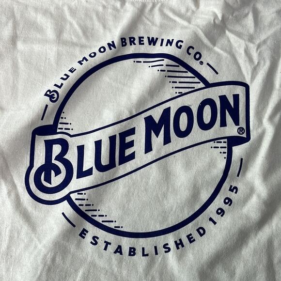 Blue Moon Crop Top Beige Cream Blue Large - Picture 8 of 8